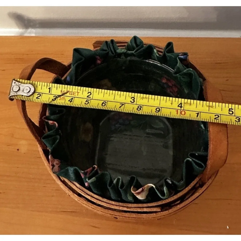 Longaberger Thyme Basket With‎ Green Liner And Liner